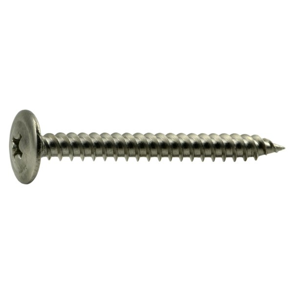 Midwest Fastener Sheet Metal Screw, #8 x 1-5/8 in, 18-8 Stainless Steel Truss Head Phillips Drive, 50 PK 53708